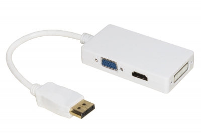 ADATTATORE DISPLAYPORT A DVI+HDMI+VGA FEMMINA