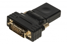 ADATTATORE DVI 24+1 MASCHIO - HDMI FEMMINA INCLINABILE E ROUTABILE