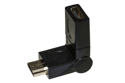 ADATTATORE HDMI MASCHIO - HDMI FEMMINA CON CONNETTORE RUOTABILE 360°