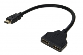 ADATTATORE HDMI MASCHIO a 2 X HDMI FEMMINA CM 20