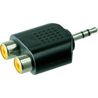 Adattatore jack 3,5mm stereo su 2 x RCA femmina