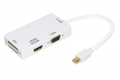 ADATTATORE MINI DISPLAYPORT MASCHIO 1.2 A DVI+HDMI 4Kx2K+VGA FEMMINA