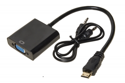 ADATTATORE MINI HDMI TIPO C - VGA FEMMINA + AUDIO