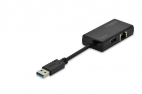 ADATTATORE VIDEO 3 IN 1 USB 3.0 - VGA, PORTA RETE E PORTA USB