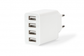 ALIMENTATORE USB 4 PORTE 5 VOLT 4 AMPERE PER DISPOSITIVI MOBILI