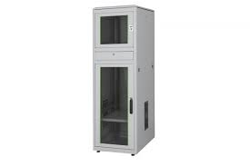 ARMADIO 36 UNITA' PROFESSIONALE PC INDUSTRIALE 3 SEZIONI PER VIDEO SERVER TASTIERA COLORE GRIGIO