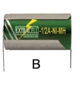 BATT.NI/MH 2/3AF (1/2A) 1,2V 1000 mA C/LAM