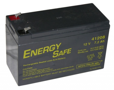 BATTERIA AL PIOMBO 12 VOLT 7 A. - Misure: 15x6.50x9.50 cm.