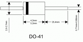 BYV10-40 Diodo schottky 40V 1A DO - 41