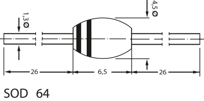 BYV28-200 Diodo SI 200V 3,5A 10ms SOD - 64