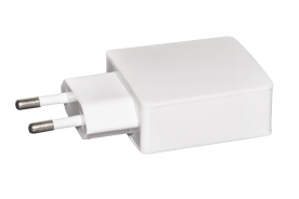 CARICATORE UNIVERSALE DA RETE CON 2 PRESE USB 5 VOLT 2 AMPERE COLORE BIANCO