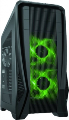 CASE GT15 TOWER ATX, USB 3,0, AUDIO HD, 2 FAN DA 14CM + 2 DA 12 CM LUCE VERDE