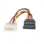 CAVO ADATTATORE ALIMENTAZIONE SATA 15 POLI A 90 GRADI - 4 PIN MOLEX CM. 15