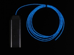 Cavo elettroluminescente blu 2mt con effetto scorrimento