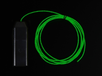 Cavo elettroluminescente verde 2mt con effetto scorrimento