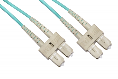 CAVO FIBRA OTTICA SC A SC MULTIMODE DUPLEX OM3 50/125 MT.2