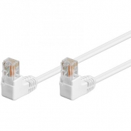 CAVO RETE UTP CAT.5E CONNETTORI RJ45 A 90 GRADI MT 0,5 BIANCO