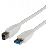 CAVO USB 3.0 CONNETTORI A-B 9 POLI MT. 0,80 BIANCO