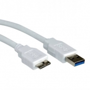 CAVO USB 3.0 CONNETTORI USB A - MICRO USB B MT. 0,8 COLORE BIANCO