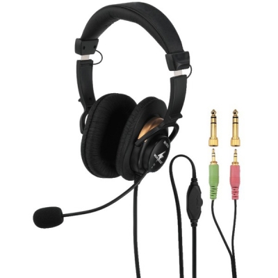 Cuffia stereo con microfono headset a elettrete