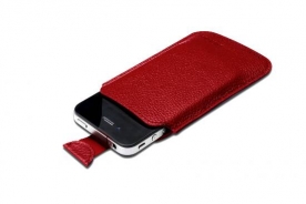 CUSTODIA IN PELLE PER iPHONE 4 E iPOD TOUCH - COLORE ROSSO