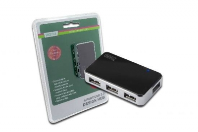 HUB 4 PORTE USB 2.0 CON ALIMENTATORE ESTERNO