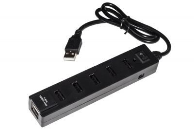 HUB 7 PORTE USB 2.0 CON ALIMENTATORE