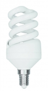 LAMPADA A RISPARMIO ENERGETICO 11 WATT LUCE CALDA (2700K)  E14  MINI-SPIRALE