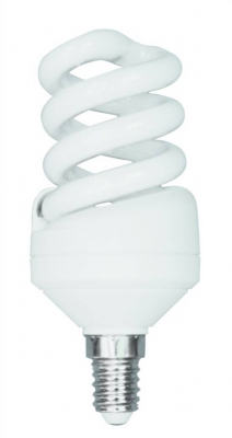 LAMPADA A RISPARMIO ENERGETICO 11 WATT LUCE CALDA (2700K)  E14  MINI-SPIRALE