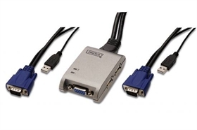 Mini dataswitch 2 PC USB/VGA cavi inclusi