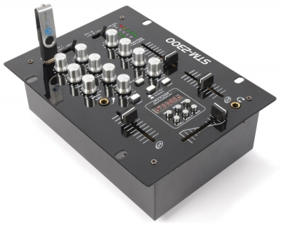 Mixer 2 canali porta USB/equalizzatore