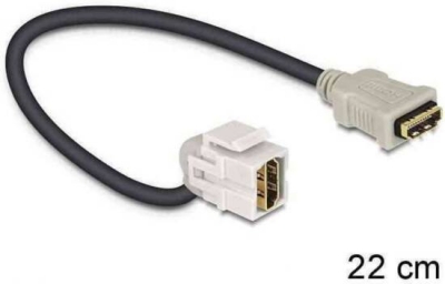 MODULO KEYSTONE HDMI FEMMINA/FEMMINA CON CAVO 110° DI INCLINAZIONE