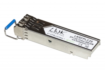 MODULO MINIGBIC (SFP) SINGLEMODE LC DUPLEX 1000Base-SX, 1310nm 2,488 Gbps 2 Km COMPATIBILE 3COM