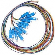 SET 12 CAVI PIGTAIL FIBRA OTTICA COLORATI CONNETTORI SC APC SIMPLEX 2 MT OS2