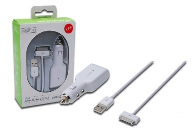 Set di ricarica da auto con cavo USB per Apple Dock mt.1