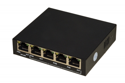 SWITCH DI RETE 4 PORTE POE + 1 PORTA UPLINK 10/100