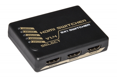 SWITCH HDMI 5 PORTE 4Kx2K@30Hz VERSIONE 1.4 CON TELECOMANDO