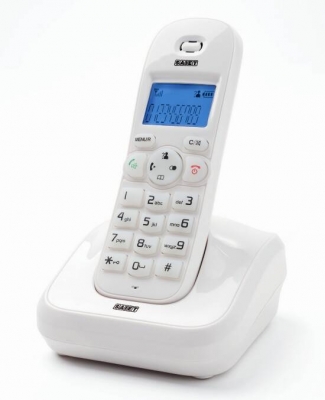 TELEFONO CORDLESS DECT GAP - DISPLAY E TASTIERA RETROILLUMINATI VIVAVOCE VEGA BIANCO